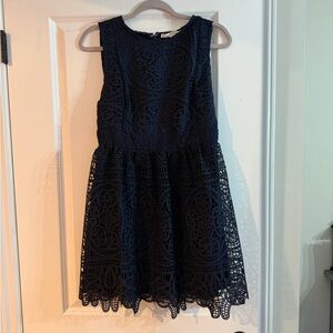 Francesca's Collections Midnight Blue Lace Mini Dress